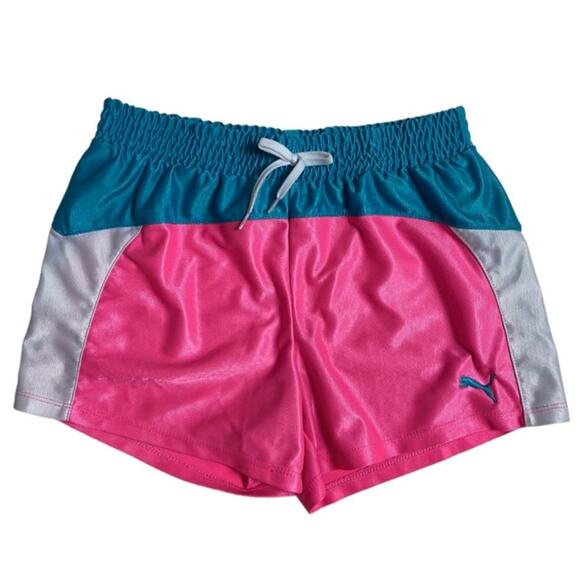 Pink & Blue Puma Workout Shorts - Picture 1 of 3